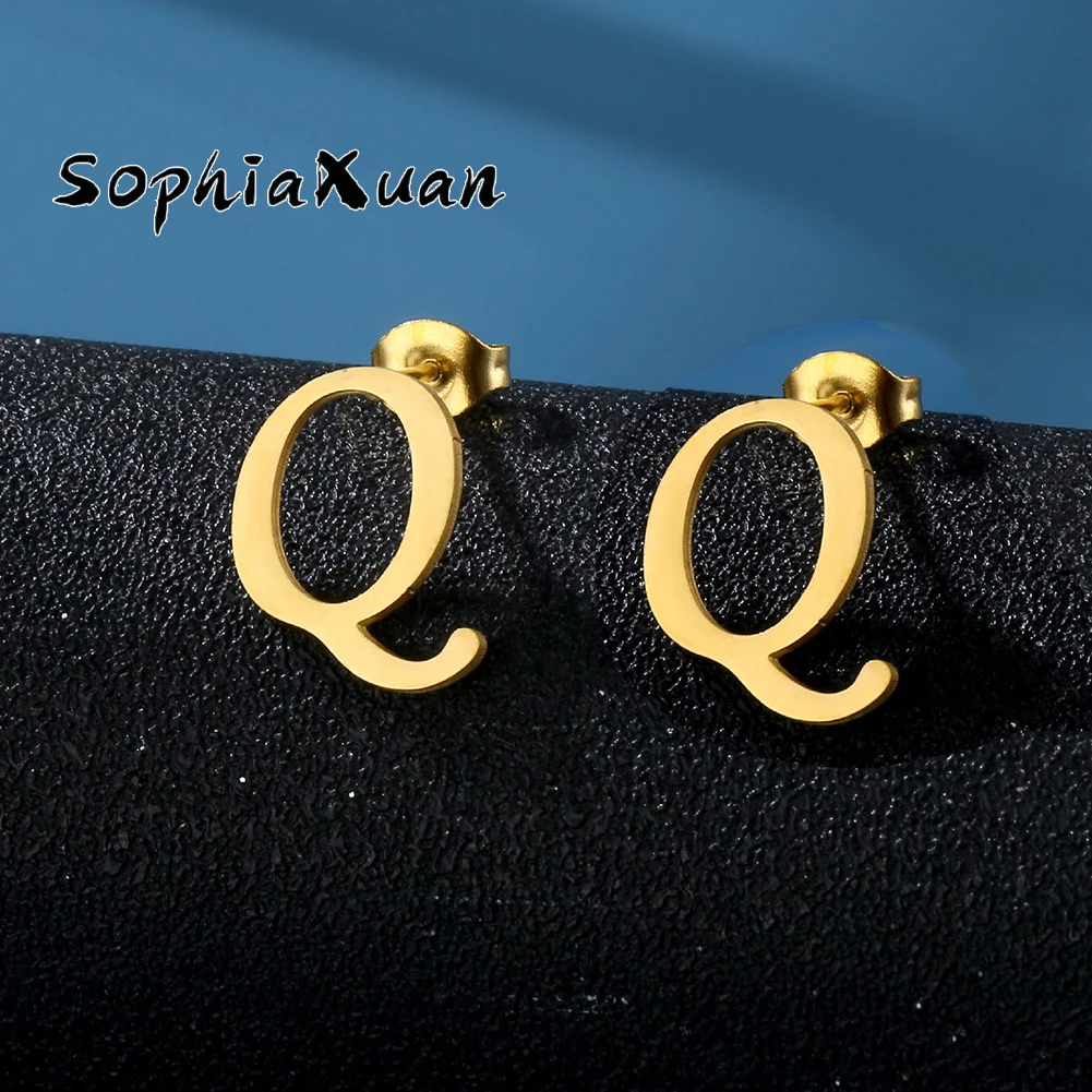 

SophiaXuan New Stainless Steel Gold Color Earing Trendy Monogram Holiday Earring Birthday Party Gift Fashion Woman Earrings 2023