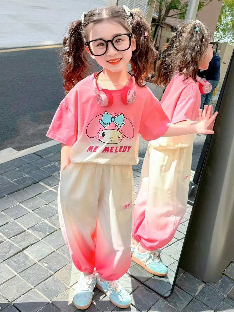 Детские комплекты из двух предметов с мультяшным принтом повседневные милые