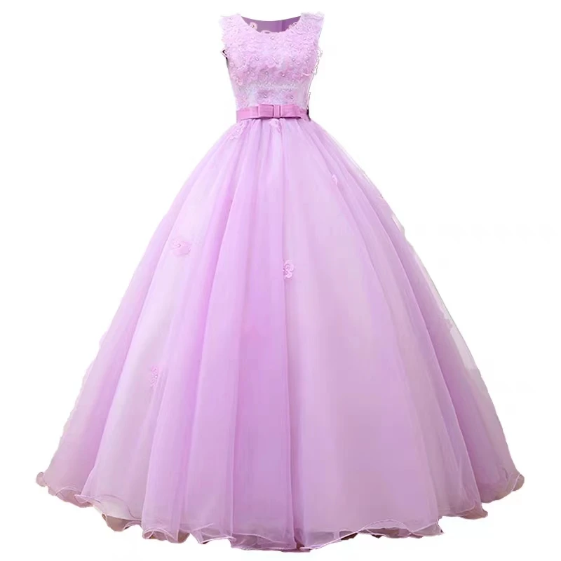 Мексиканское сиреневое бальное платье лавандового и фиолетового цвета для