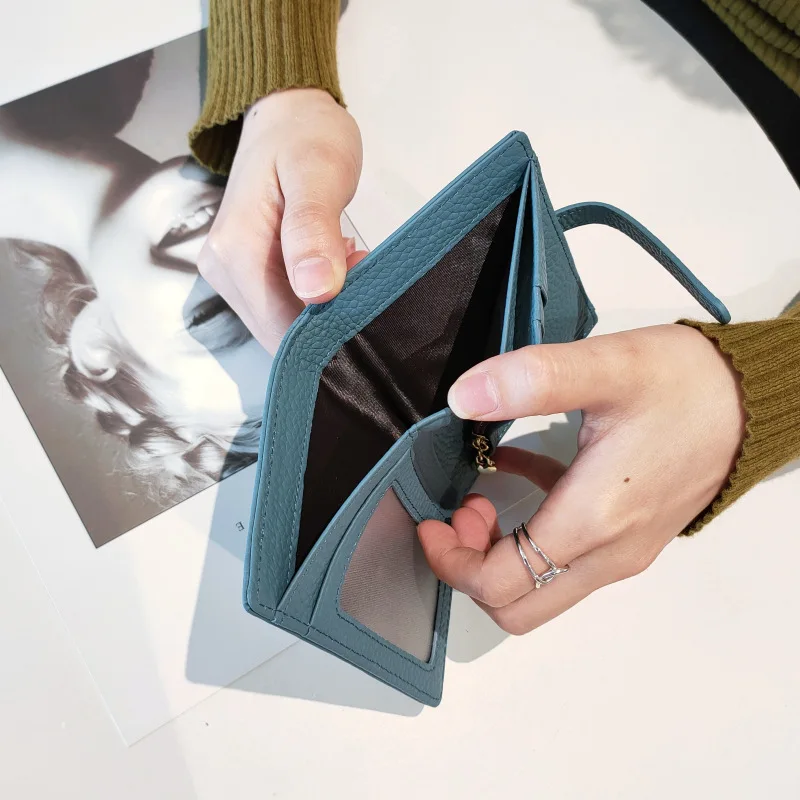 Luxury Design Genuine Leather Womens Wallets and Purses Fashion Small Money Bag Phone Wallet Coin Card Holder Case