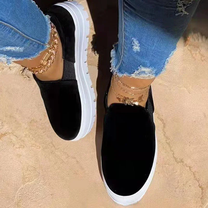 

Кроссовки женские на платформе, дышащие, без шнуровки, мягкая Вулканизированная подошва