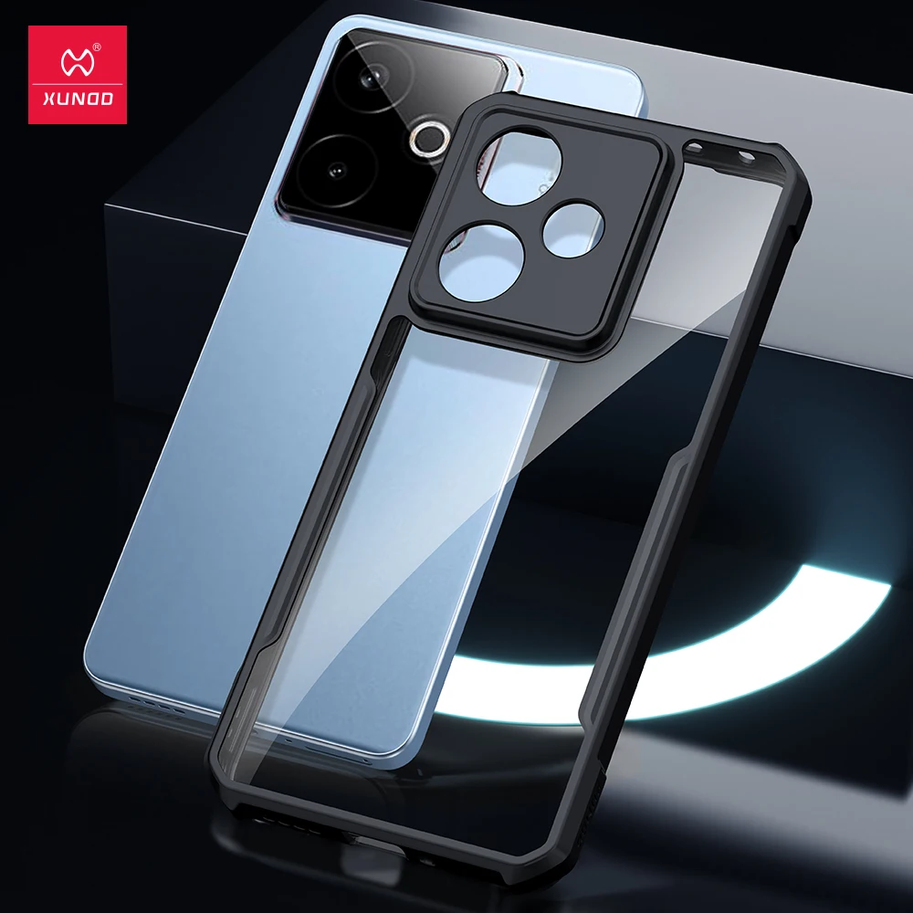 Фото Xundd для Realme GT 7 GT 7T, глобальная версия, чехол с подушкой безопасности, противоударный корпус, ТПУ + акриловый, устойчивый к желтению, задняя прозрачная крышка №1