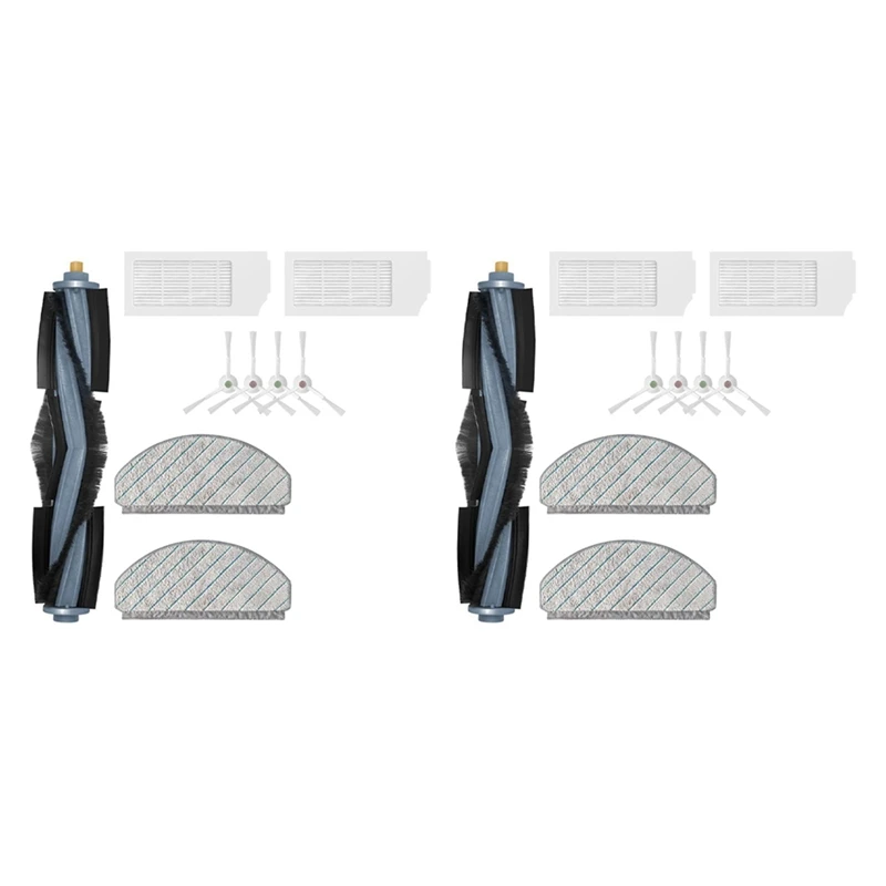 

2 Set For ECOVACS DEEBOT T10 Plus Robot Vacuum Cleaner Spare Parts Accessories Main Brush Side Brush Hepa Filter