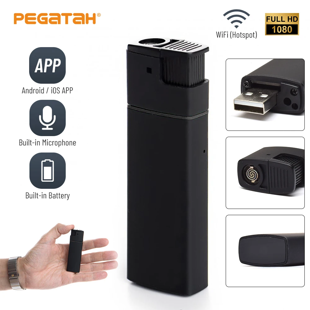 

PEGATAH1080P Battery Wifi Mini Video Recorder Camera Micro Camcorder Remote Portable Small Wifi Security Nanny Cameras