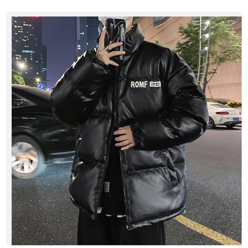 Winter American Retro Letters Stick Cloth Embroidery Stand Collar Warm and Cold Loose Casual Cotton Clothing New Coat Wholesale