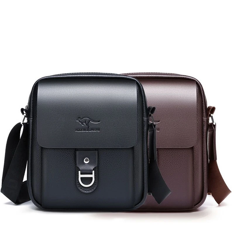 New men's leather crossbody bag High quality shoulder bag Fashion business leather waterproof outdoor men's mobile phone bag