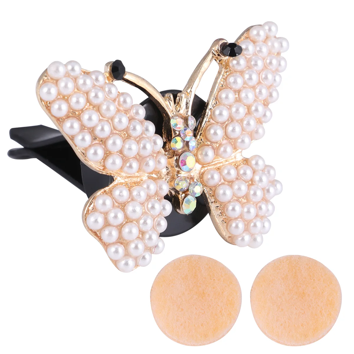 

1pc Clip Rhinestone Portable Ornament Aromatherapy for Vehicle