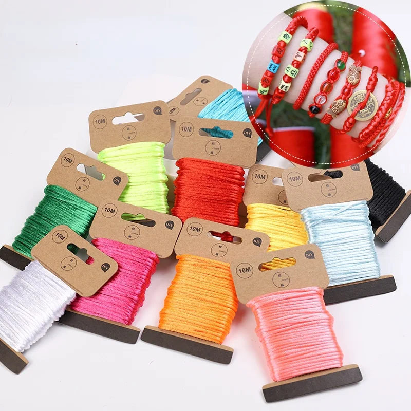 

10m/Roll 2.5mm for Decor Handmade Craft Rope Chinese Knotting Cord Satin Macrame String Thread for DIY Craft Packing Line