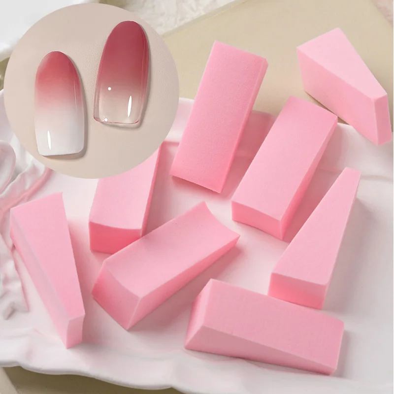 10pcs Nail Gradient Sponges Triangle Soft Ombre Tools DIY Gel Polish Painting Foams Color Shadow Manicure Nail Accessories Suppl