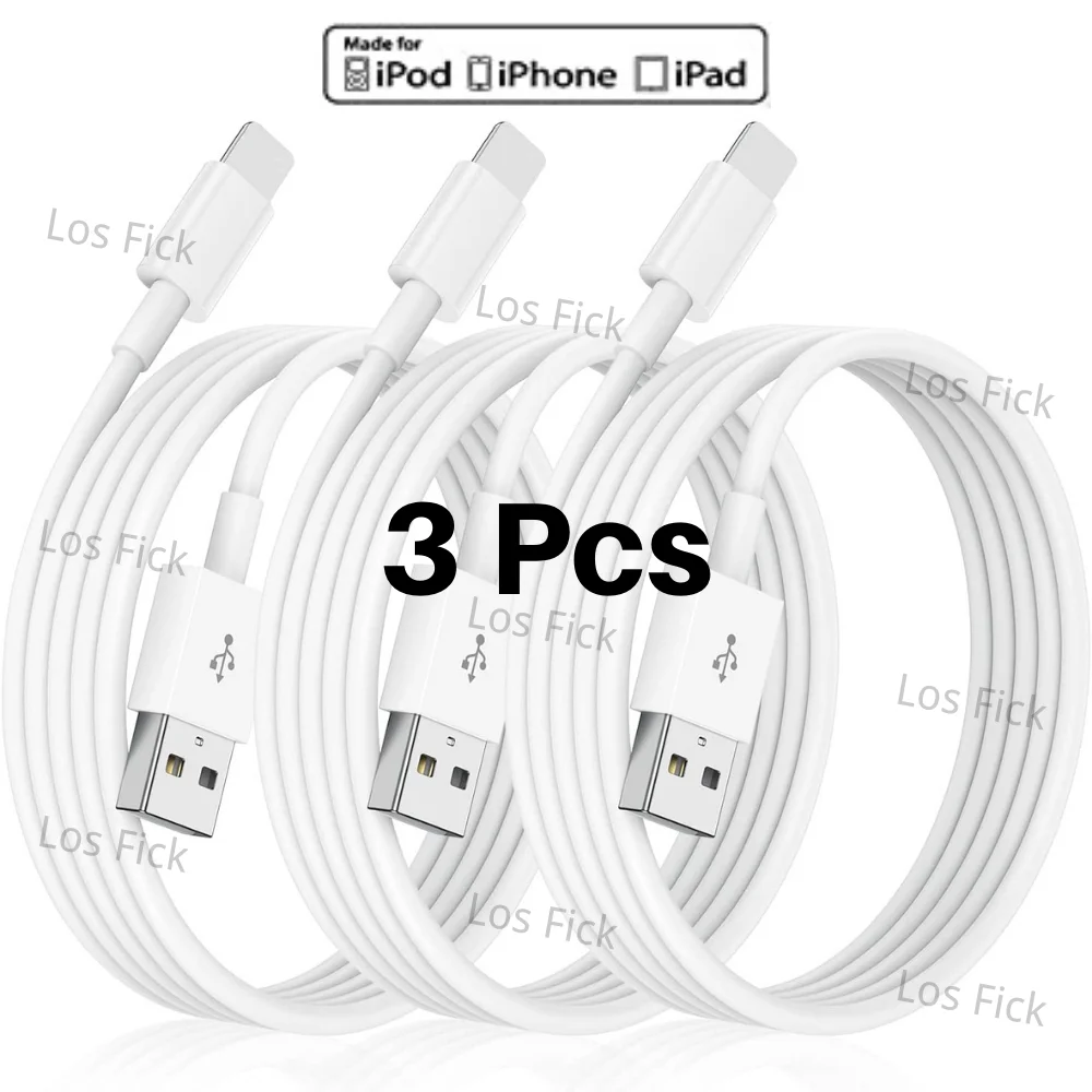 

2.4A USB Fast Charging Cable 0.5M/1M/2M For iPhone 13 12 11 XS XR X 8 7 6 5 SE Quick Charger Cable Power Adapter Data Sync Cord