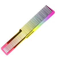electroplating haircut hairdresser comb colorful rainbow comb portable barber hairdressing tool hair salon combs brushes