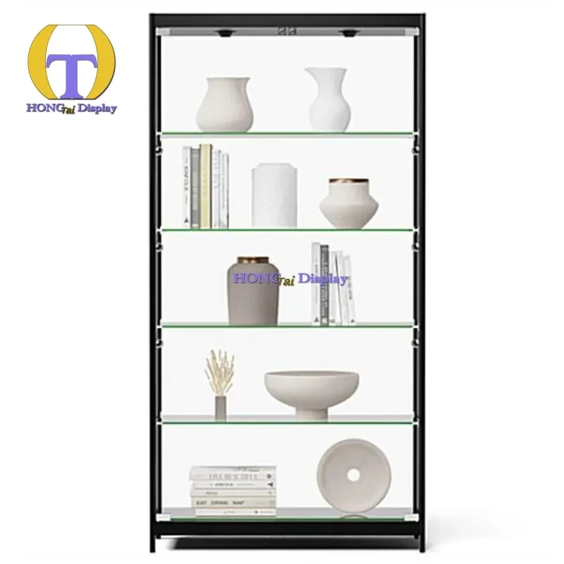 Современный дизайн, закаленное стекло, светодиодная подсветка, запираемая витрина для розничной торговли, демонстрация коллекционных предметов. (art.: 3920d9c114185) - 3920d9c114185