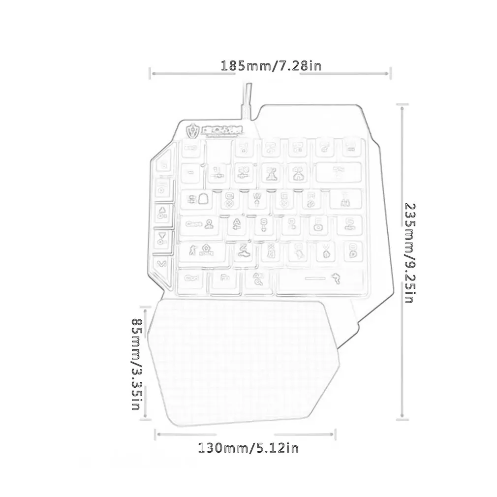Маленькая механическая клавиатура Механическая игровая для одной руки
