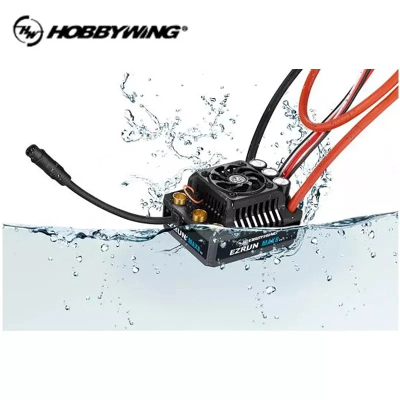 

Hobbywing EZRUN MAX8 G2 160A 3-6S Waterproof Sensored Brushless ESC 7.4V BEC Outpu Controller for 1/8 RC Car Monster Trucks