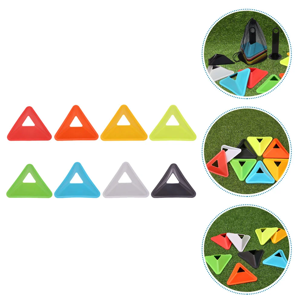 

8 Pcs Soccer Logo Plate Plastic Sports Cone Mini Balls Supplies Road Obstacle Training Round Child Outdoor Basketballs