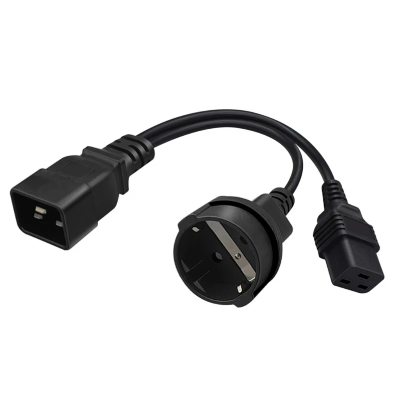 одиночный C20 до C19 + EU4 8 мм короткий адаптер питания Y-образного типа кабель-адаптер