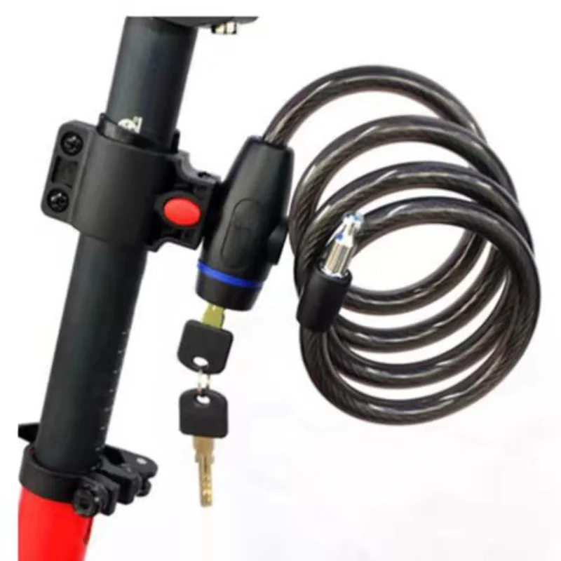 

Bicycle Bike Lock Anti-theft Mtb Road Bike Steel Wire Chain Lock Motorcycle Helmet Folding Bike Electric Scooter Safety Padlock