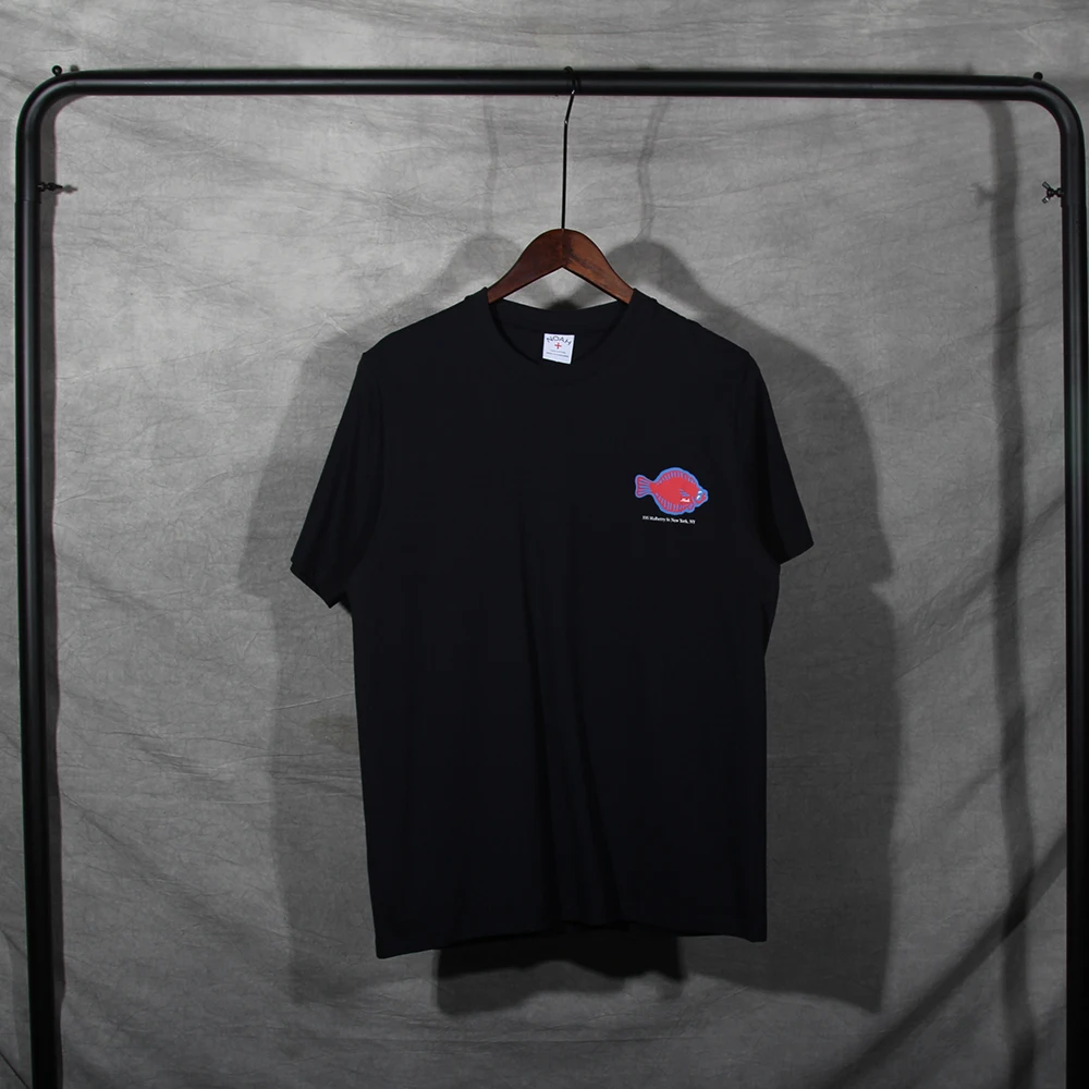 

Новинка 2020, футболка с принтом рыбок Ноя для мужчин и женщин, летняя Высококачественная хлопковая лаконичная Повседневная футболка с корот...