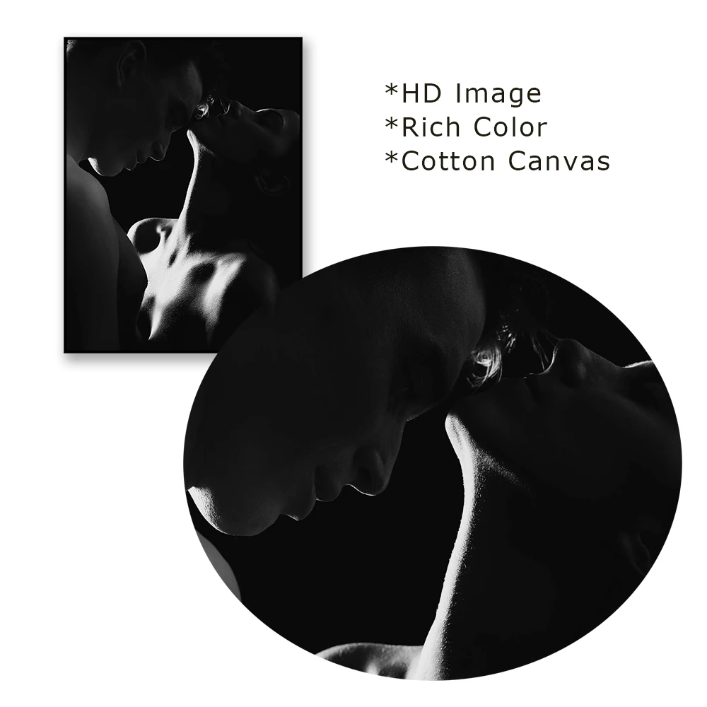 Сексуальный плакат женщины и мужчины черно-белый сексуальные парные принты