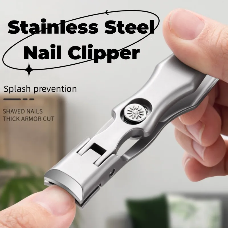 

Portable Nail Clippers Ultra Sharp Fingernail Clippers Stainless Steel Toenail Scissors Wide Jaw Opening Anti Splash Manicure