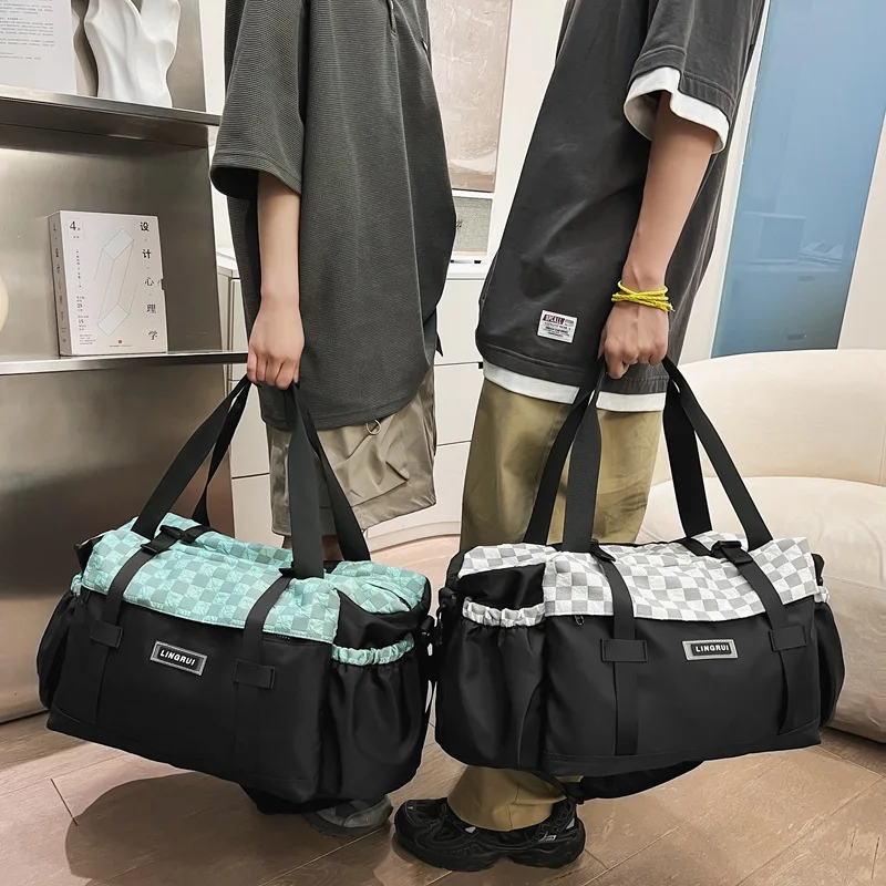 Korean Version Travel Travel Portable Short Distance Travel Bag, Large Capacity Dry Wet Separation Waterproof Sports Fitness Bag