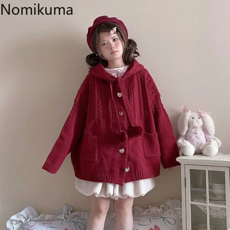 Корейский милый кардиган большого размера Sueter Mujer 2024 женская одежда вязаный