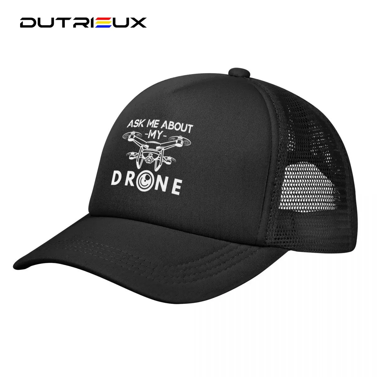 

Оригинальная Регулируемая сетчатая шляпа-тракер для мужчин и женщин Ask Me About Drone
