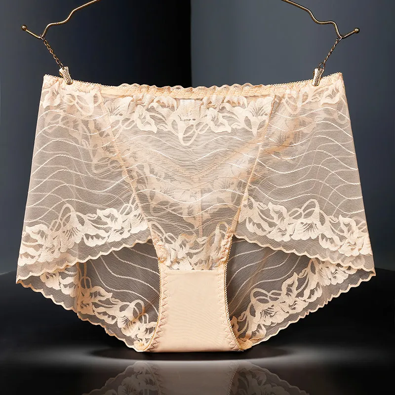 

Сексуальные Кружевные Трусики с высокой эластичностью, женское нижнее белье со средней талией, быстросохнущие сетчатые прозрачные дышащие Бесшовные трусики C75