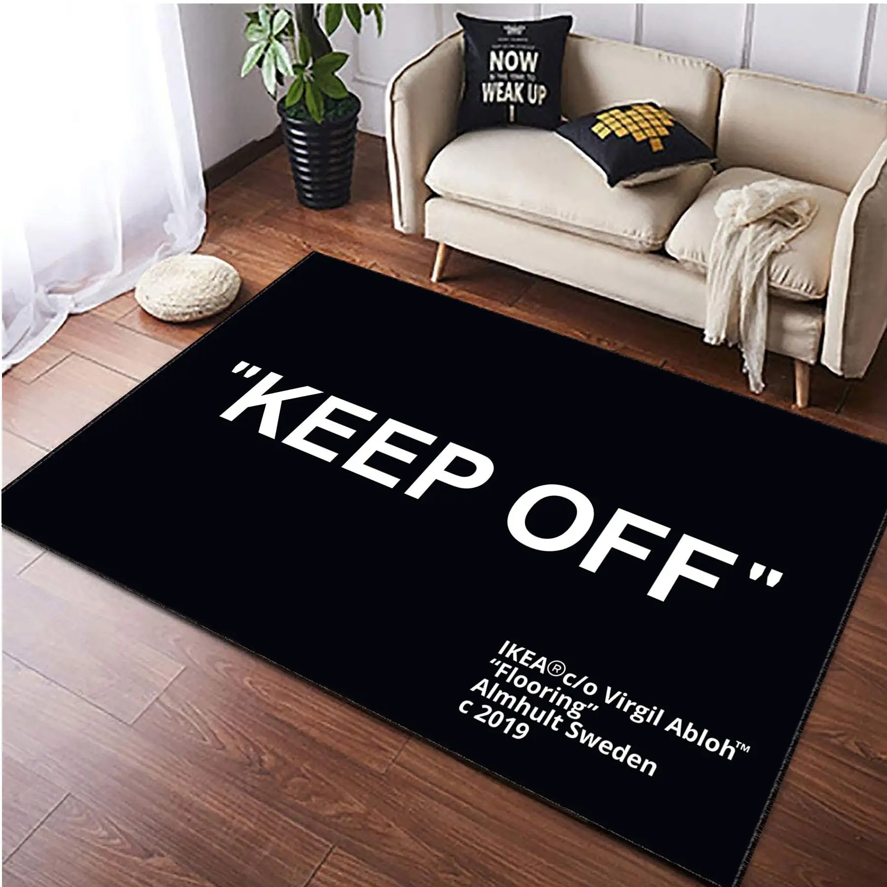 

Keep Off Rug Black Keep off Personalized Gift Keepoff Custom Rug Boy Room Decor Rug Cool Rug Black White Rug Gift for Her Rug