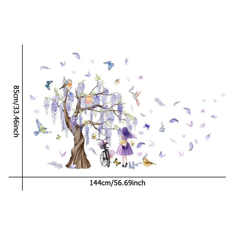 Фотофон для детской комнаты с цветочным рисунком