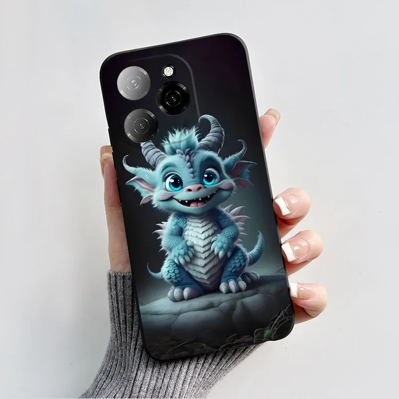 Для Tecno Spark 20 Pro 5G силиконовый черный миф Wukong Мягкий ТПУ Защитная задняя крышка для