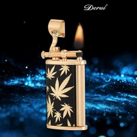 derui pure copper gas lighter can be refilled with personality retro vintage grinding wheel lighter men%e2%80%99s gift