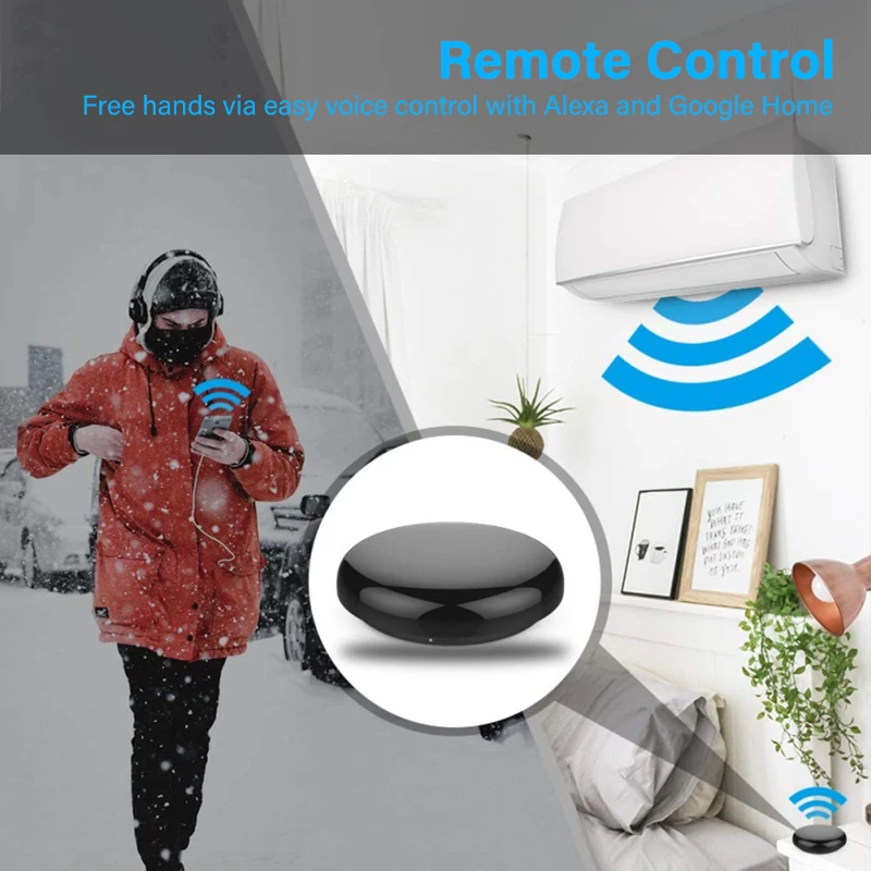 Aubess Smart WiFi-IR Remote Control Tuya/Smart Life APP WiFi Infrared Controller Air Conditioner TV For Alexa/Google Home | Электроника