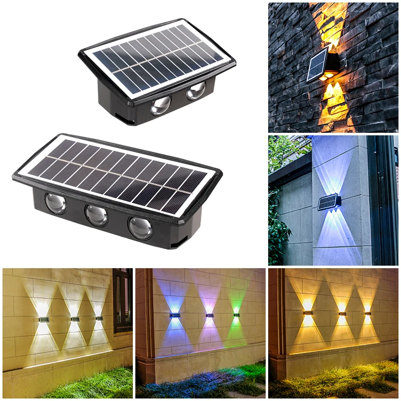 

Up And Down Luminous Lighting Solar Lights 4 Led Garden Street Landscape Solar Powered Light Outdoor Waterproof Newest 2023
