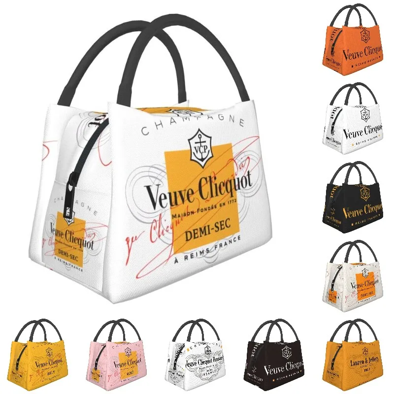 

Custom Clicquot Lunch Bags Women Cooler Thermal Insulated Lunch Box for Work Pinic or Travel Food Bag