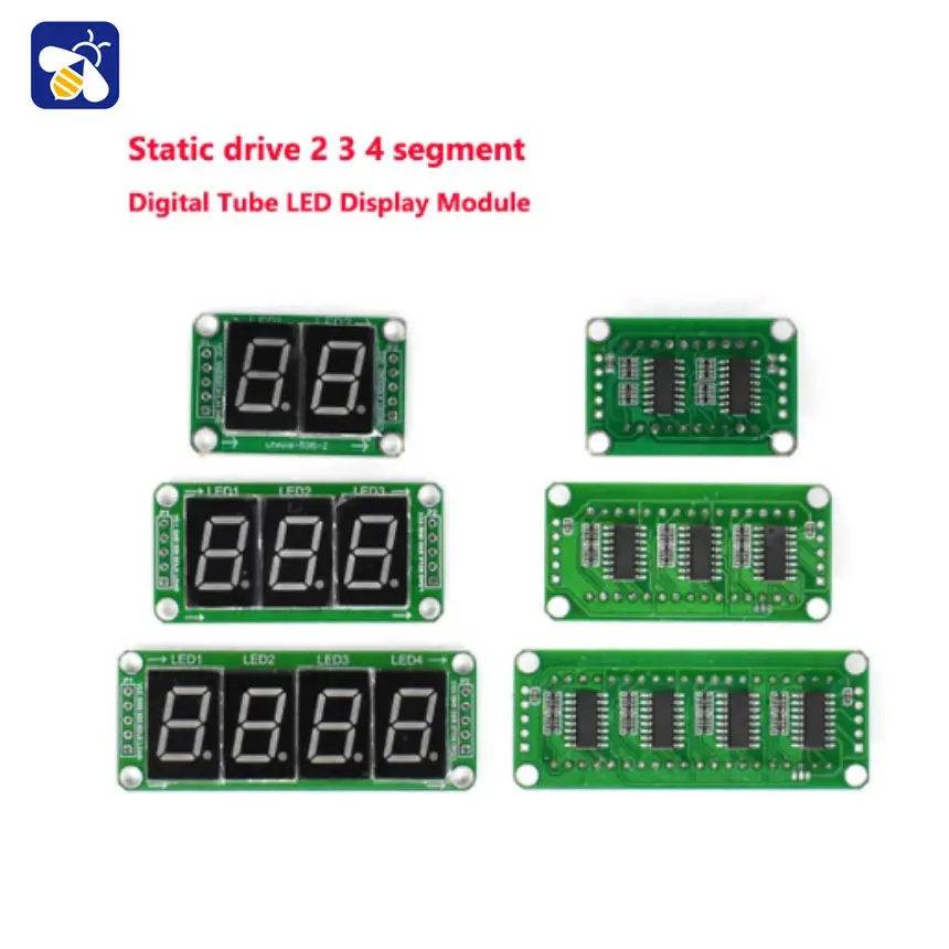 

74HC595 Static Driver 2 Segment Digital Tube Display Module Seamlessly Serializable with 0.5" 2-Bit High-Bright Red