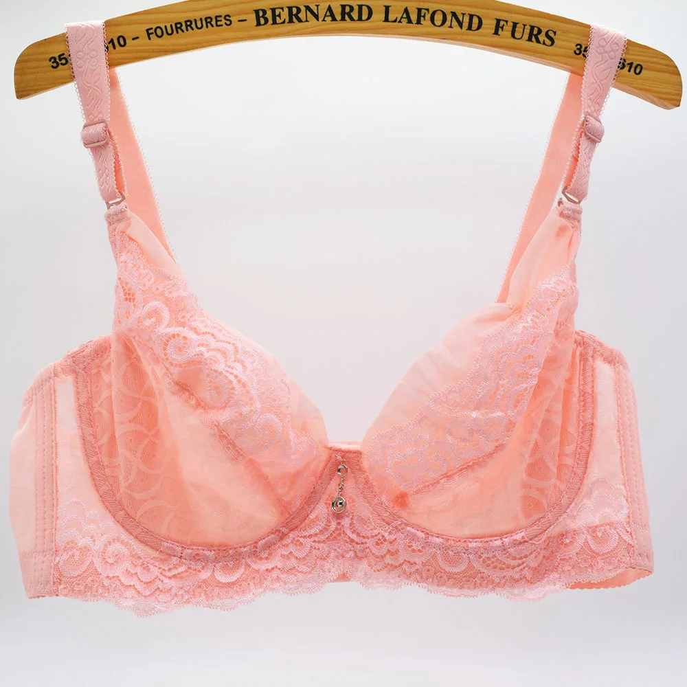 Фото Floral Thin Lace Bras For Women Underwear Lingerie Tops Deep V Sexy Bra Big Plus Size Brassiere №3