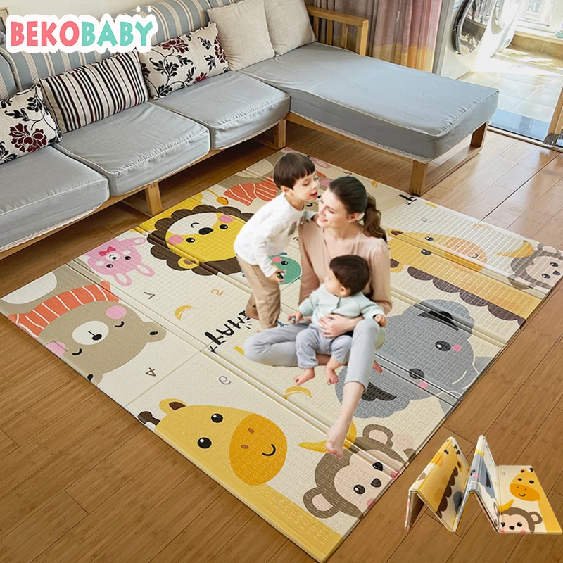 Baby Play Mat Xpe Puzzle Children's Mat Foldable Floor Baby Crawling Mat Double Surface Baby Carpet Rug For Nursery Activity Gym