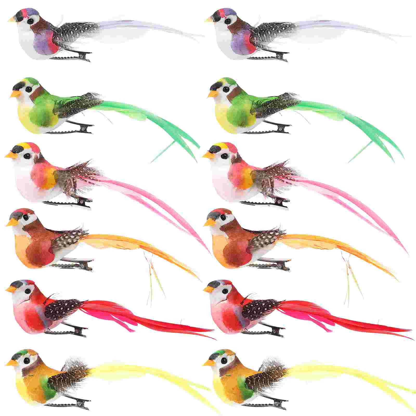 

Bird Birds Ornaments Artificial Cardinal Foam Decorations Models Easter Simulation Clip Decorative Tree Ornament Christmas Party