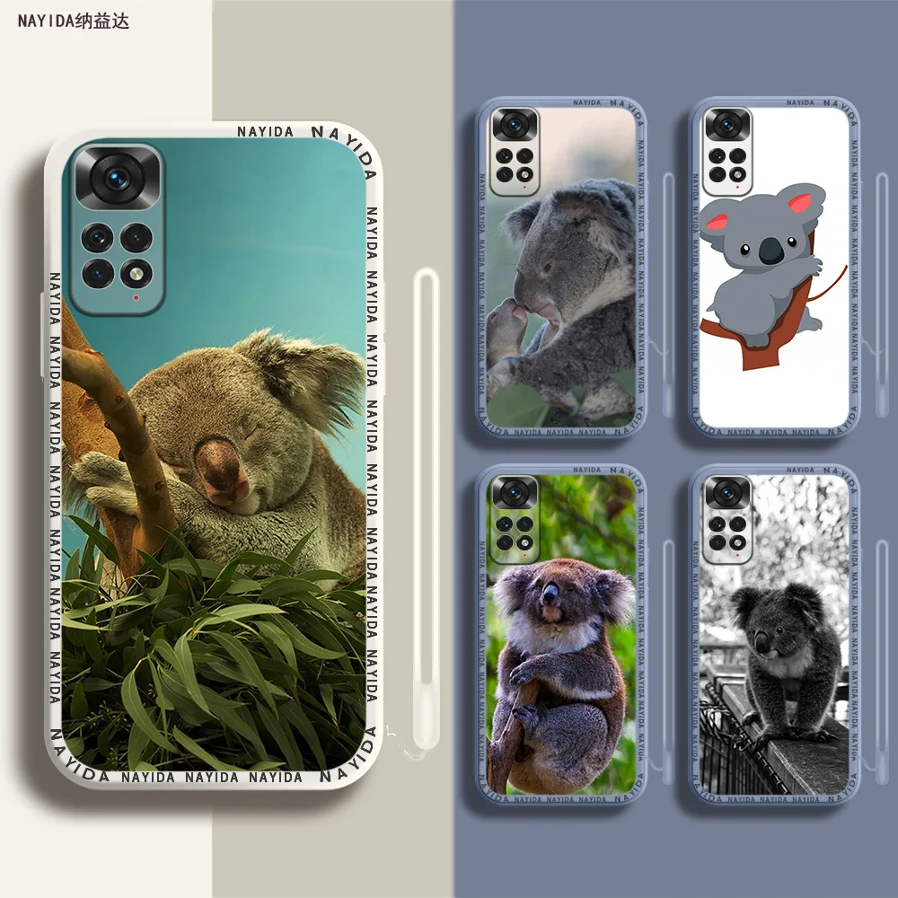 

Phone Case For Xiaomi Redmi Note 12 11 12S Pro Plus 12c 11a 4G 5G Soft Silicone Cover Cute koala bear