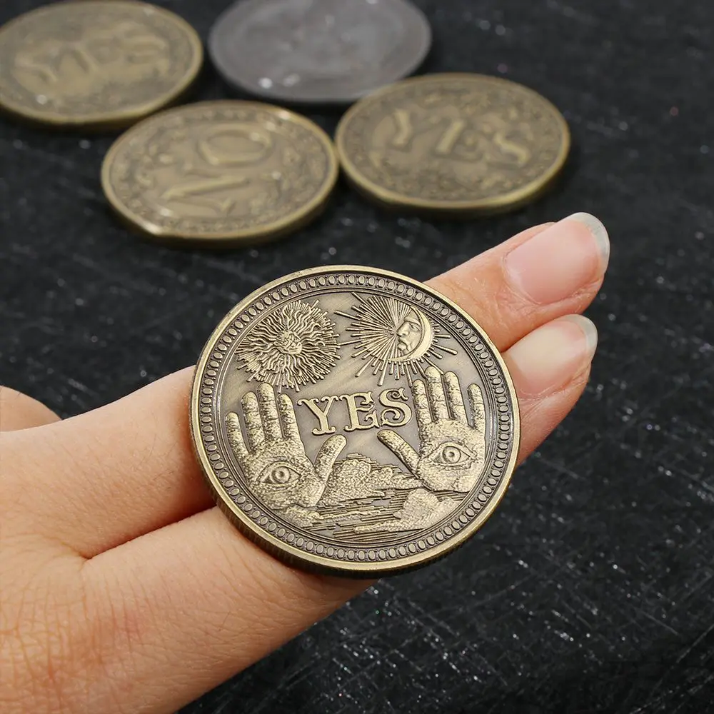 

1PC Bronze Yes No Commemorative Coin Souvenir Challenge Collectible Coins Collection Art Craft Gift 1.5mm/3mm Non-currency Coins