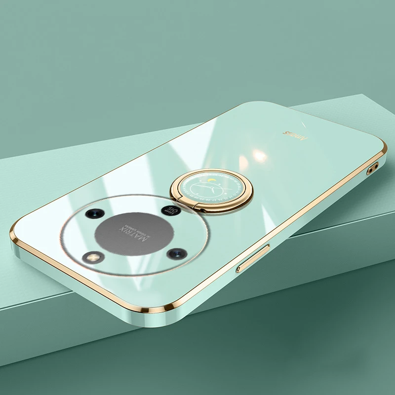 Фото Чехол для Honor Magic 8 Lite 5G с кольцом, силиконовый, с гальваническим покрытием, ударопрочный бампер, чехол для Honor Magic 8 Pro Lite №2