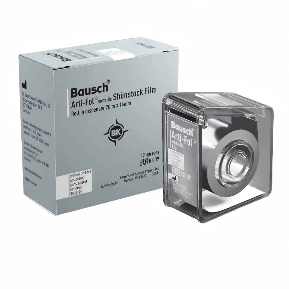 Фото Пленка Bausch Articulating Film 12 мкм для стоматологической окклюзионной пленки, металлическая пленка-индикатор прикуса, индикатор окклюзии BK28 BK31 BK32 BK39, 20 м/рулон №1