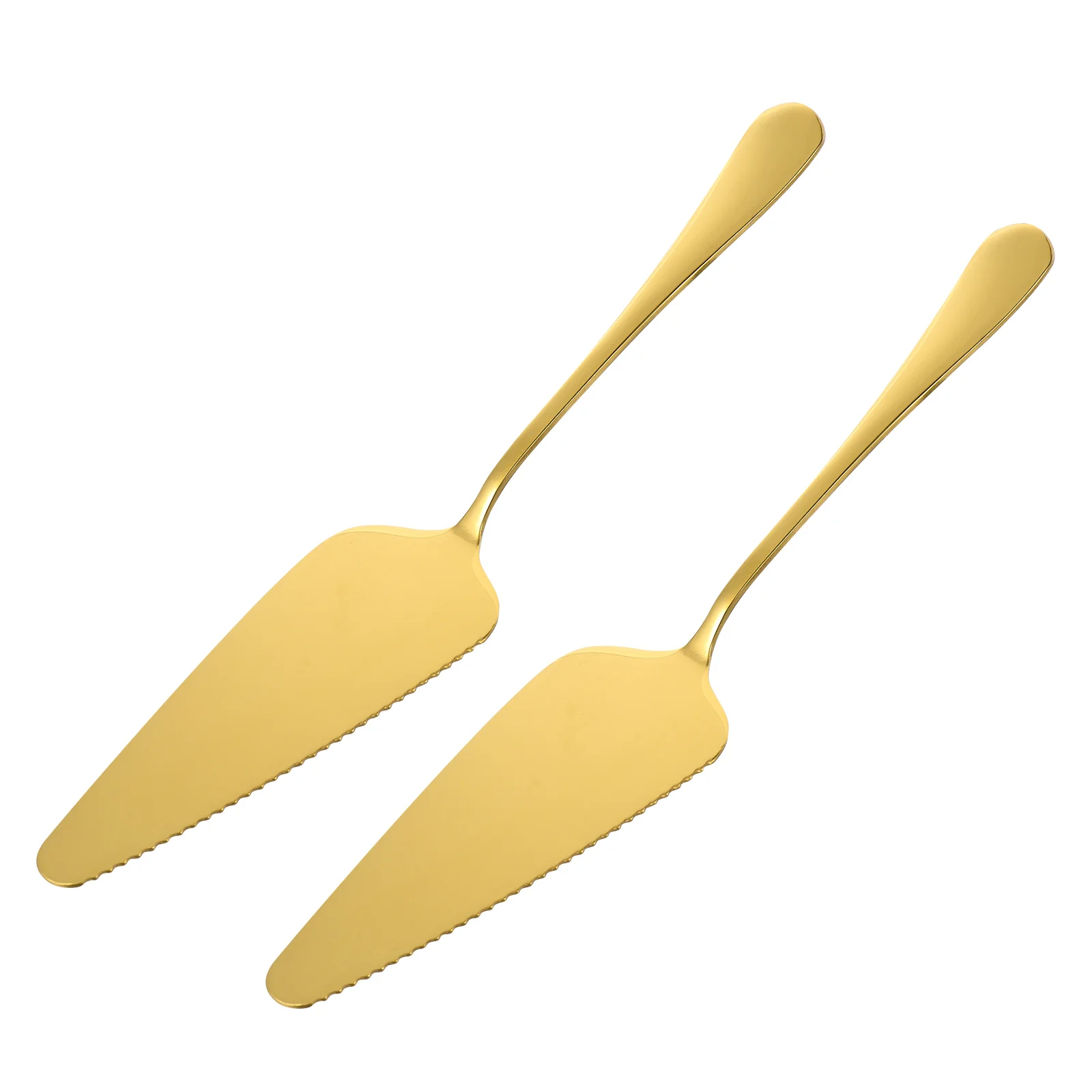 

Hemoton 2pcs Stainless Steel Cake Pizza Portable Cake Spatula Multifunctional Cake for Home Kitchen (Golden)
