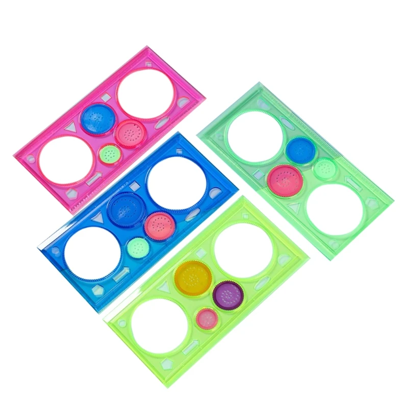 

Creative Geometry Math Ruler Template Clear Novelty Stationery DIY Tool for Kids Drop Shipping