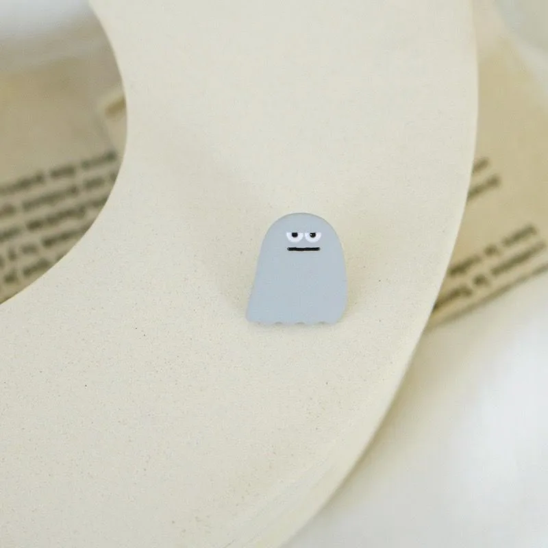 Серьги из серебра S925 с милым рисунком облачка, капающего масло, простые для студентов, с улыбающимся смайликом.