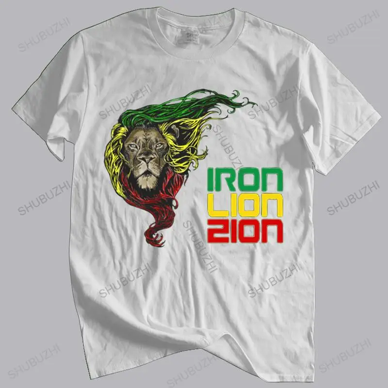 Летняя футболка shubuzhi брендовая Reggae Lion Zion костюм для взрослых топы Rasta футболки