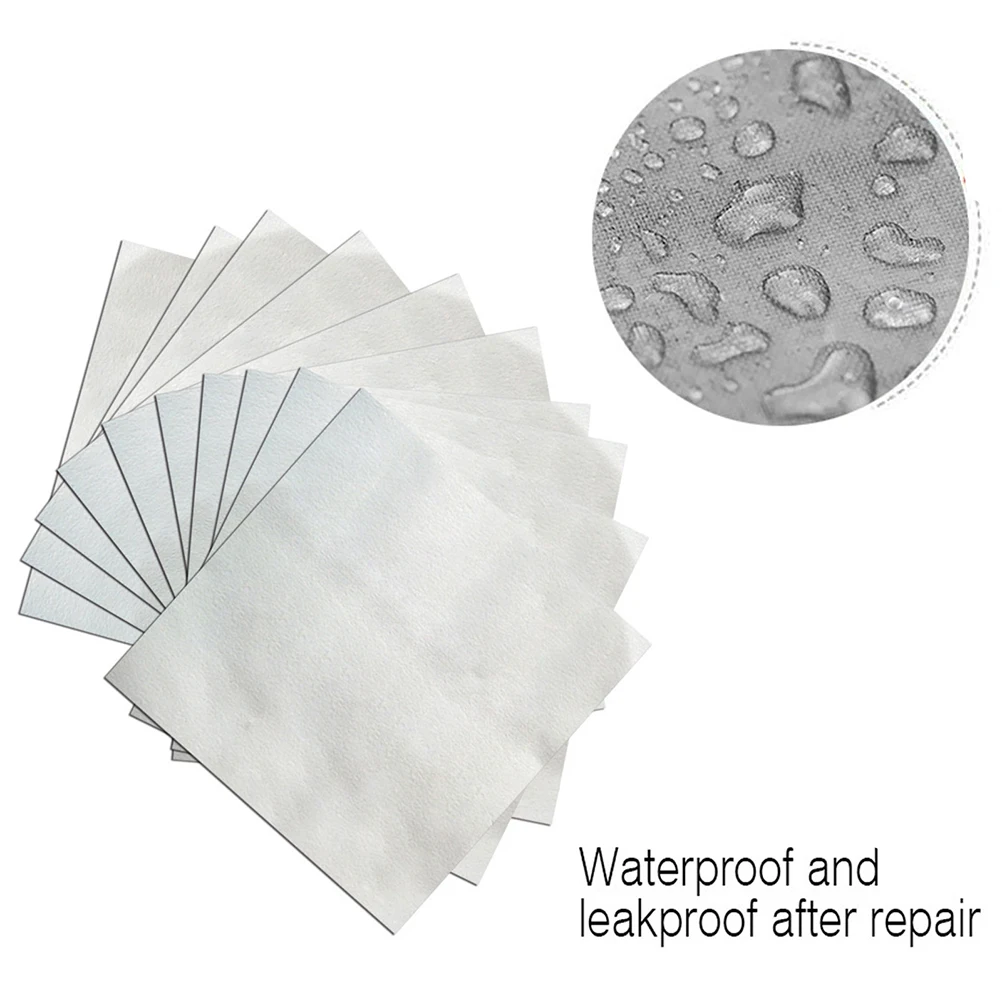

10Pcs Repair Tape Waterproof Stop Leak Seal Repair Insulating Tape Clear Self Adhesive Repair Patches Puncture Repair Patch Kit