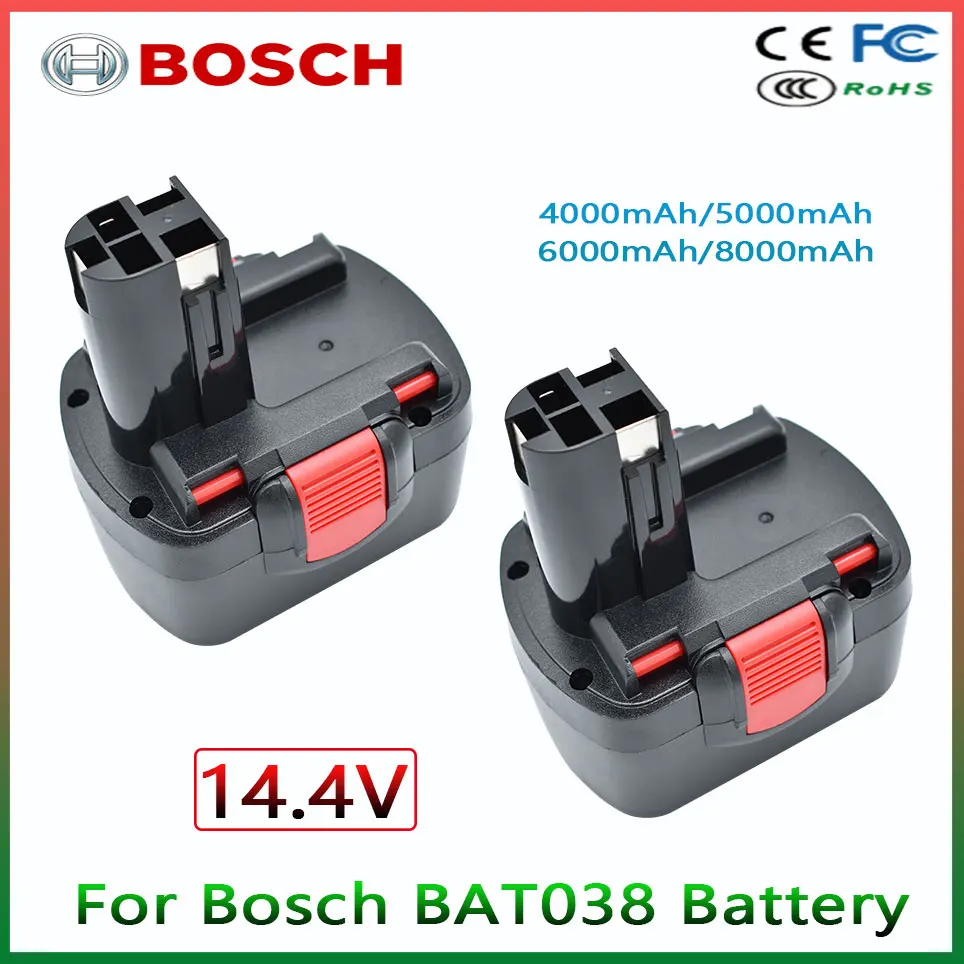 

Аккумуляторная батарея 14,4 В 3660 Ач/2607335533 Ач/Ач для шуруповерта Bosch BAT038, BAT040, BAT140, BAT159, BAT041, K,