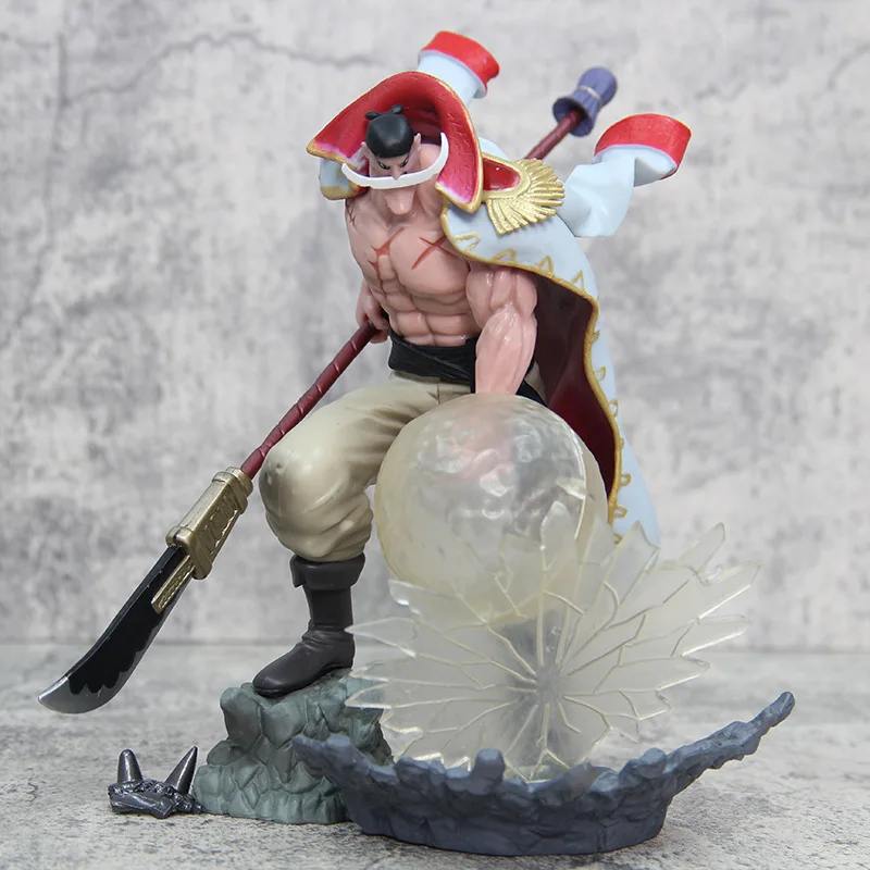 

One Piece Anime Figure Pvc White Beard Pirate Edward Newgate Battle Version With Broadsword Action Model Toy Gift